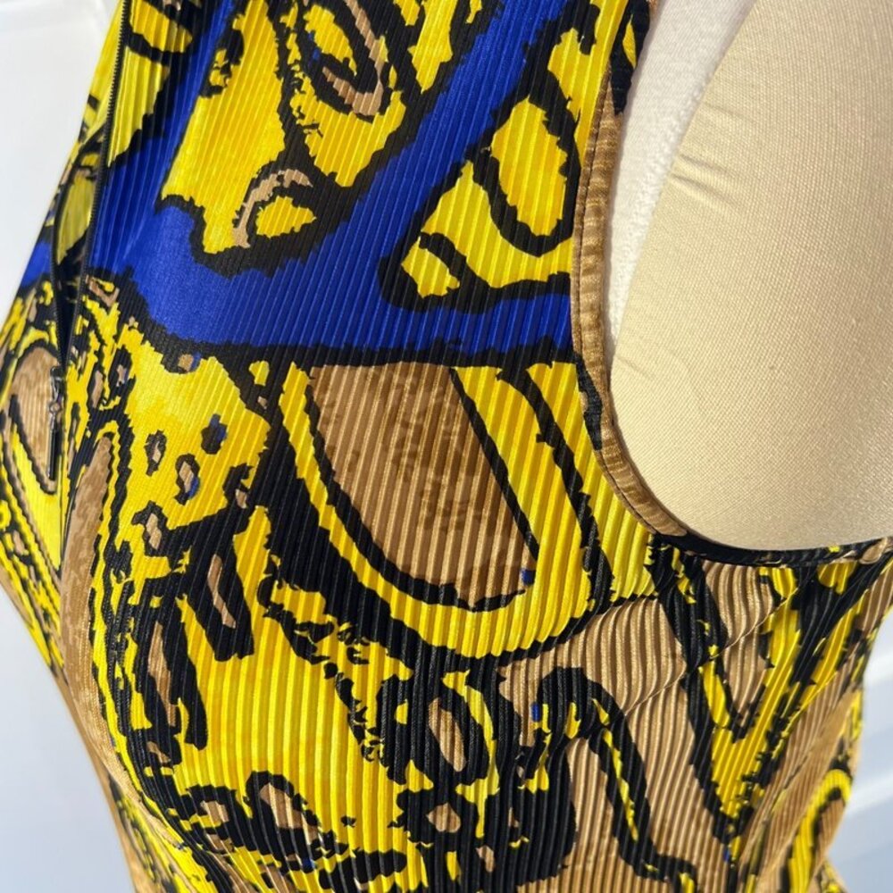 Jamie Sadock L Cooltrex Golf Sleeveless Electric Avenue Top Accordian Pleat 1/4 - Picture 6 of 11